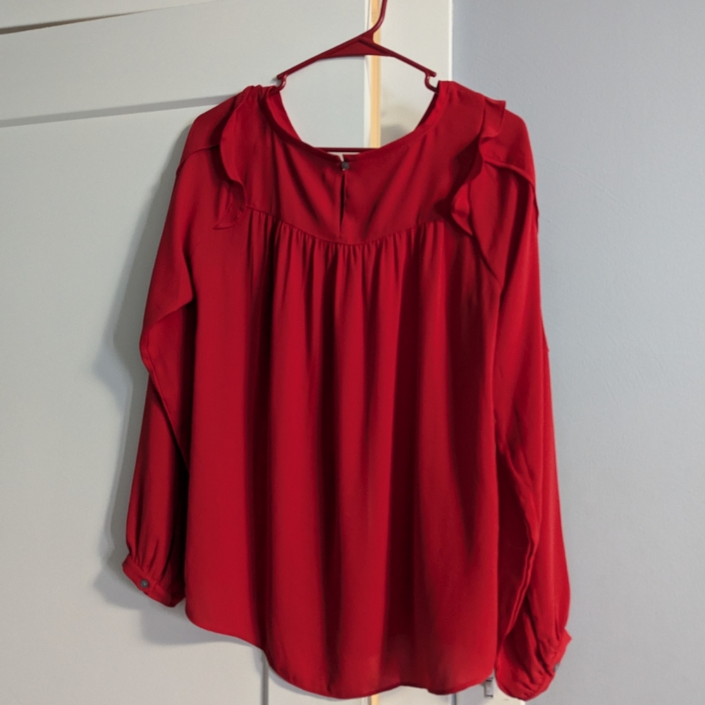 Loft Red Blouse - Picture 3 of 3